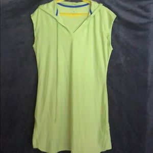Athleta lime green swim cover up
